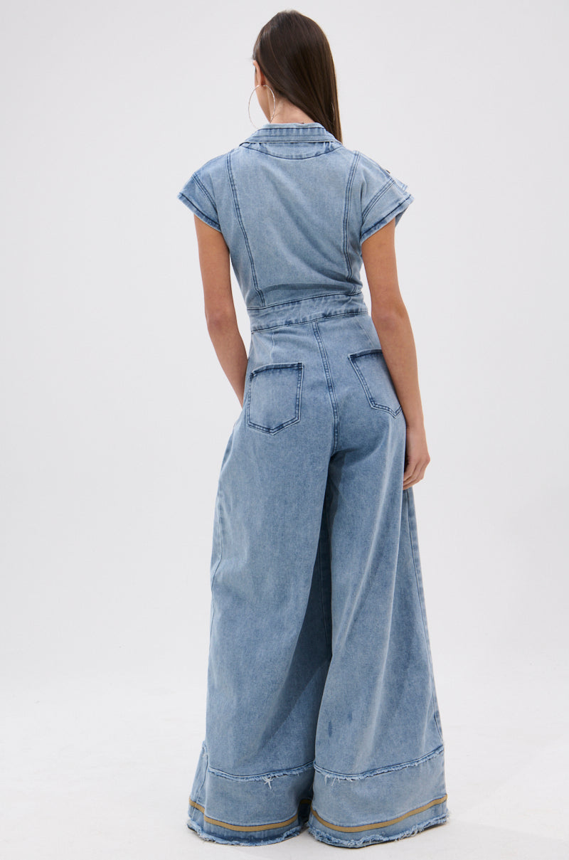 AT LEAST I LOOK CUTE DENIM JUMPSUIT