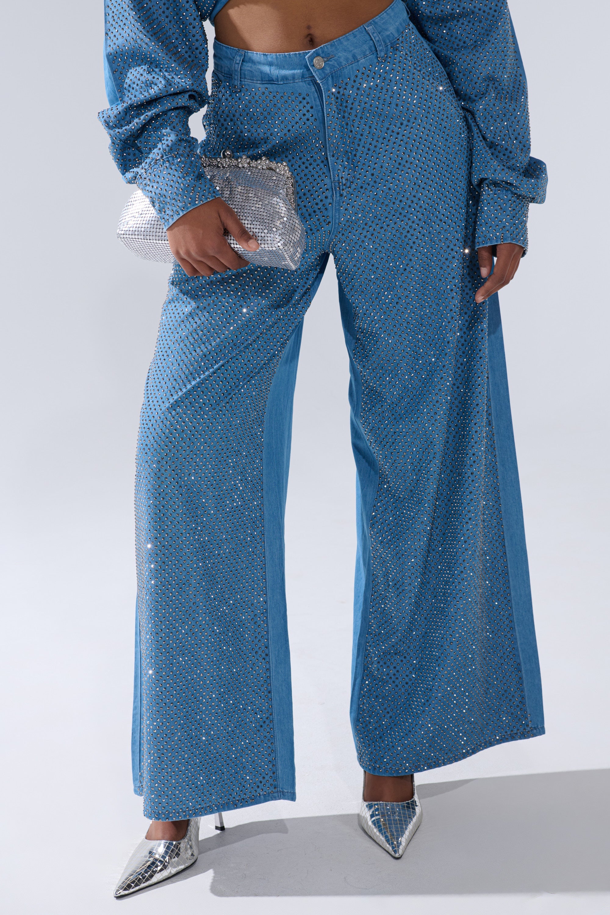 BLING BLING DENIM RELAXED PANT
