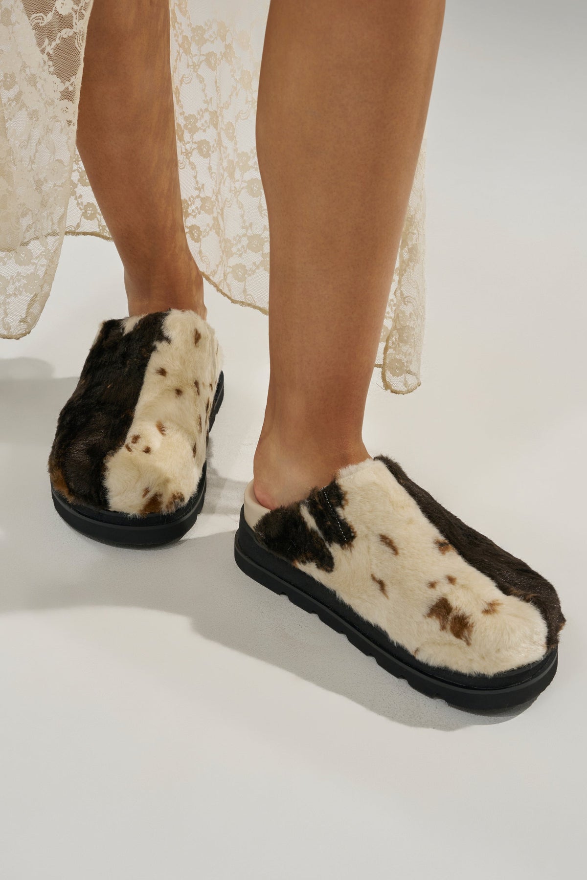 AZALEA WANG GOVINDA MULTI SLIP ON COW PRINT CLOG