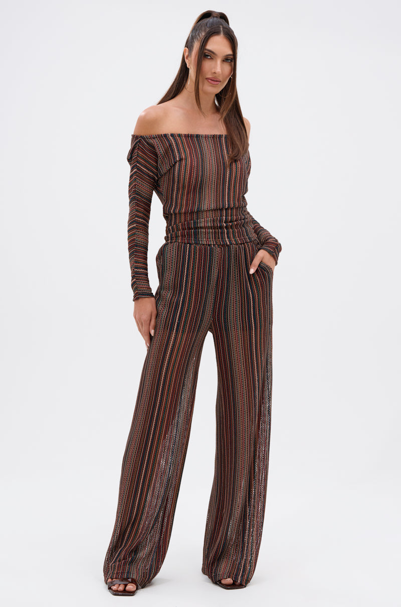CANDICE STRIPE OFF THE SHOULDER BLOUSE