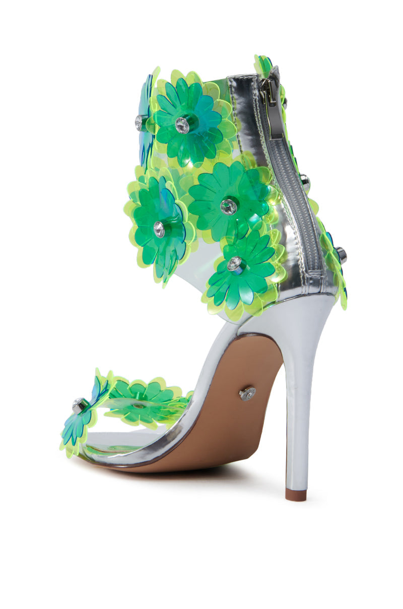 AZALEA WANG KAYDE GREEN STILETTO SANDAL