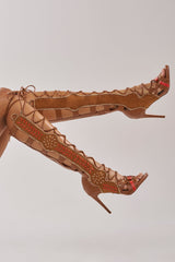 AZALEA WANG SHAI TAN GLADIATOR STILETTO SANDAL