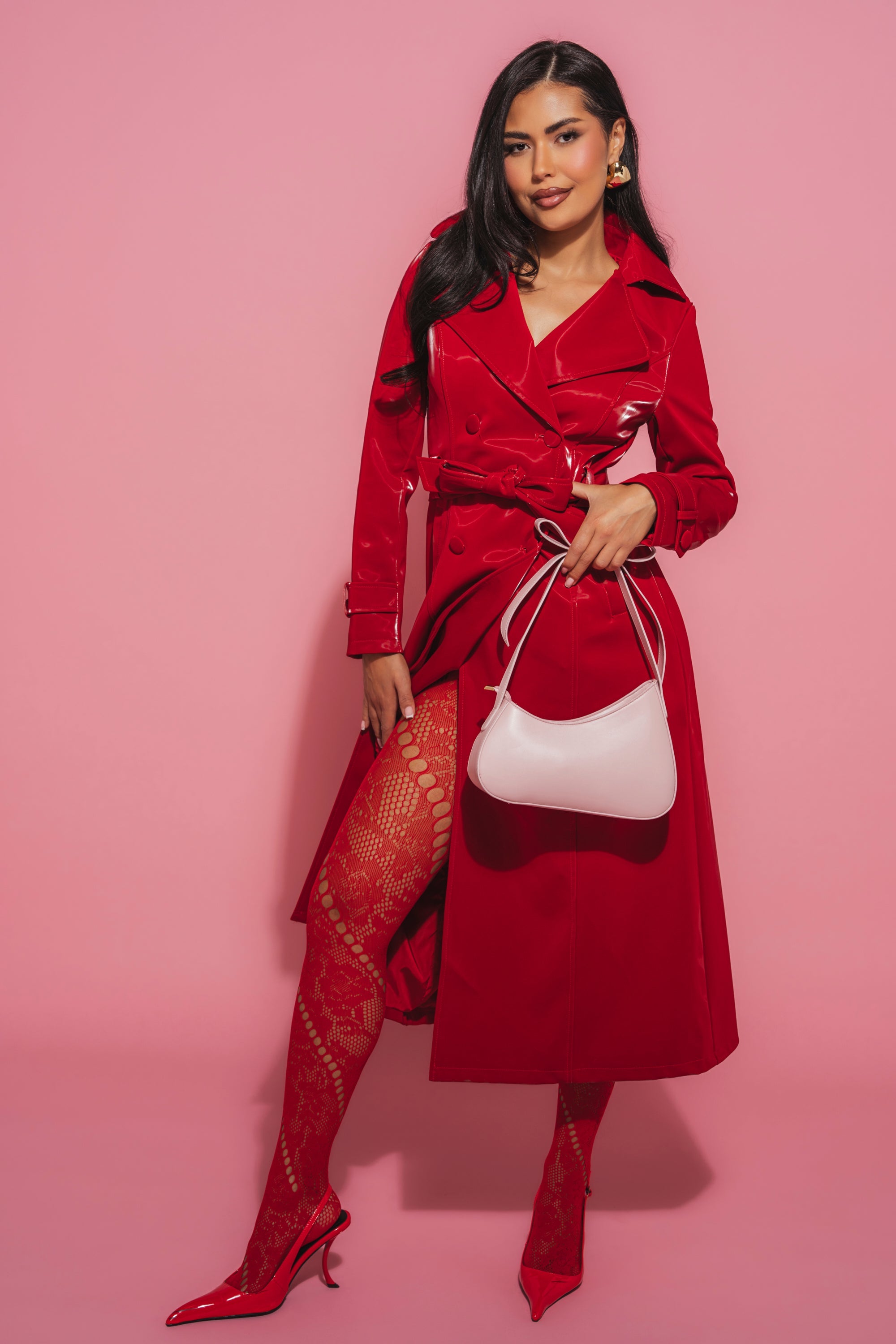 DOZEN ROSES LIQUID VELVET TRENCH
