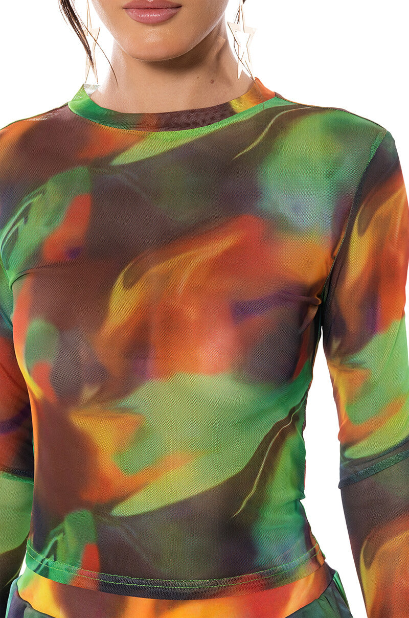ALL NATURAL MESH LONG SLEEVE