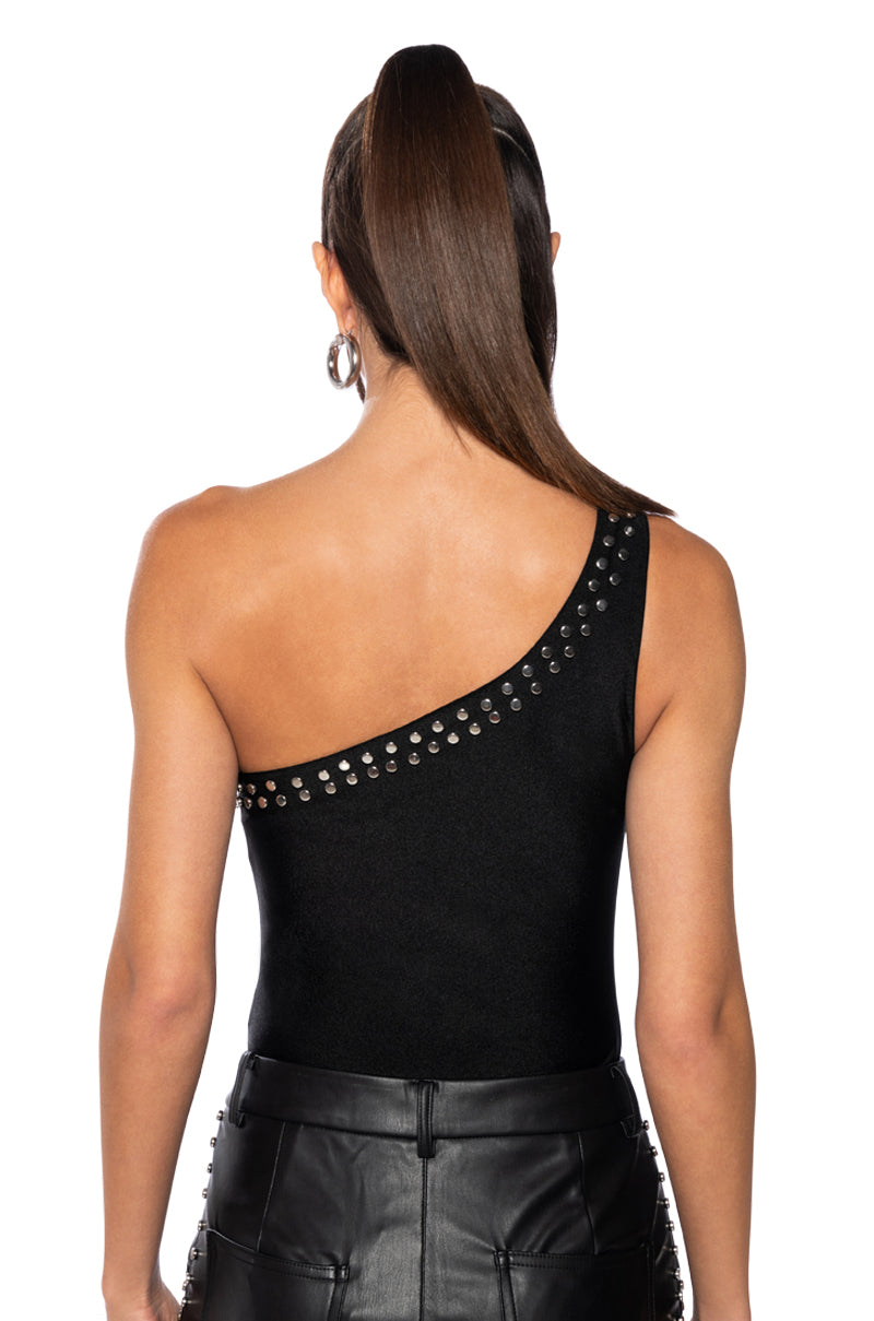ALWAYS ON TIME ONE SHOULDER SLINKY BODYSUIT
