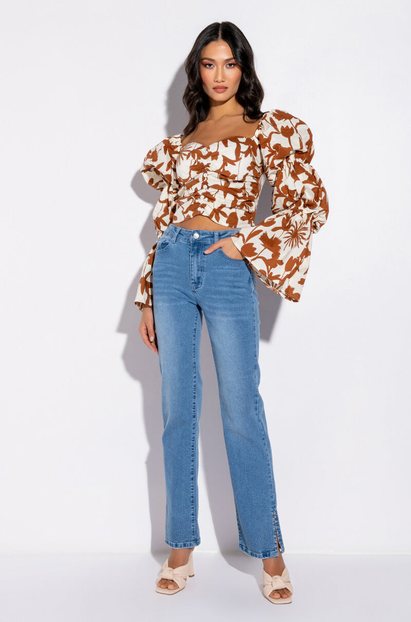 ASTER OFF THE SHOULDER FLORAL BLOUSE