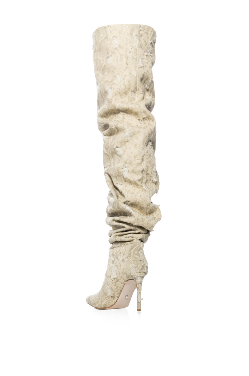 AZALEA WANG AMBIVERT THIGH HIGH BOOT IN CREAM