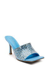 AZALEA WANG BUFFALO EMBELLIHED SANDAL IN TURQUOISE