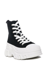 AZALEA WANG CHANEY HIGH TOP SNEAKER IN BLACK