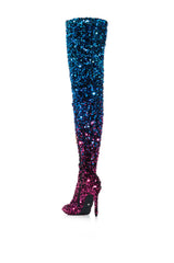AZALEA WANG ELLIANA MULTI OMBRE SEQUIN BOOT