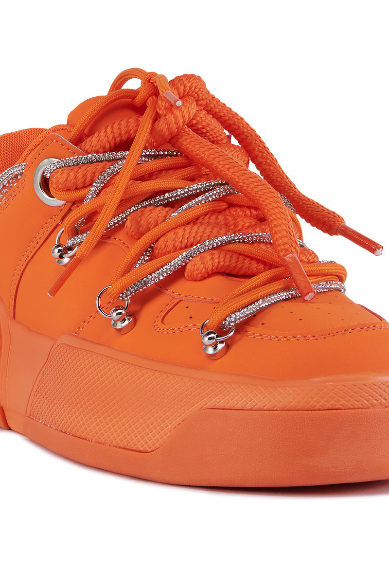 AZALEA WANG LAMIA ORANGE SNEAKER