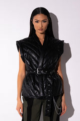 BLANK NYC UNDER THE RADAR PU VEST