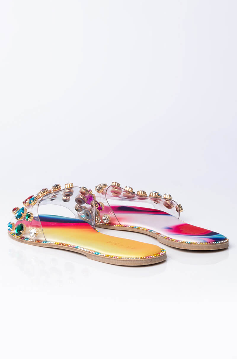 CALL ME HONEY RHINESTONE SANDAL MULTI