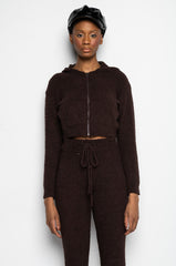 COME THROUGH COZY SWEATSHIRT DARK BROWN