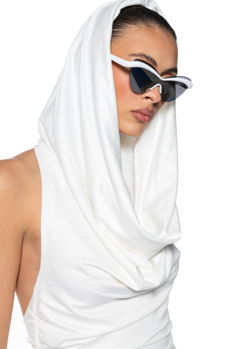 COOL GIRL HOODED MINI DRESS