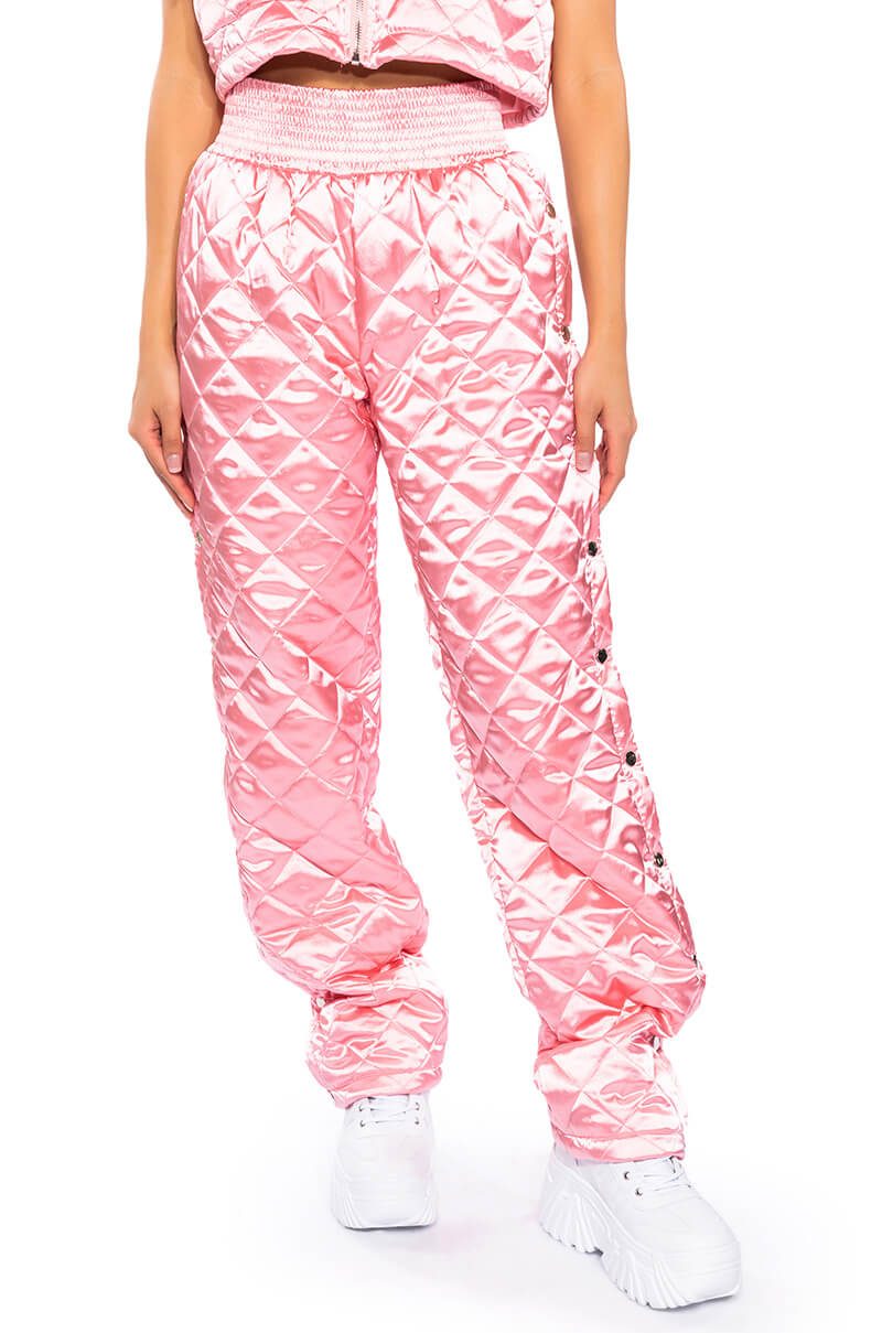ARYA QUILTED SATIN BREAKAWAY JOGGER