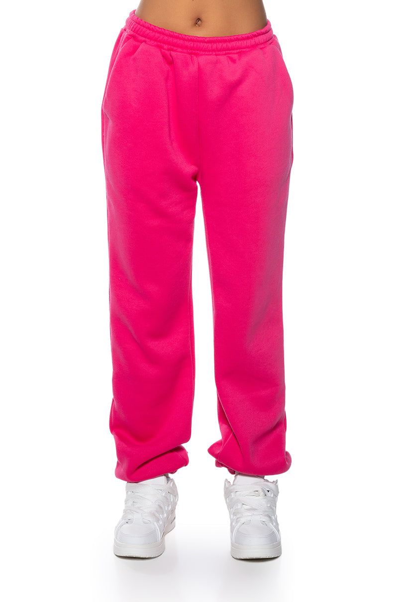DEXTRA FRENCH TERRY JOGGER IN PINK